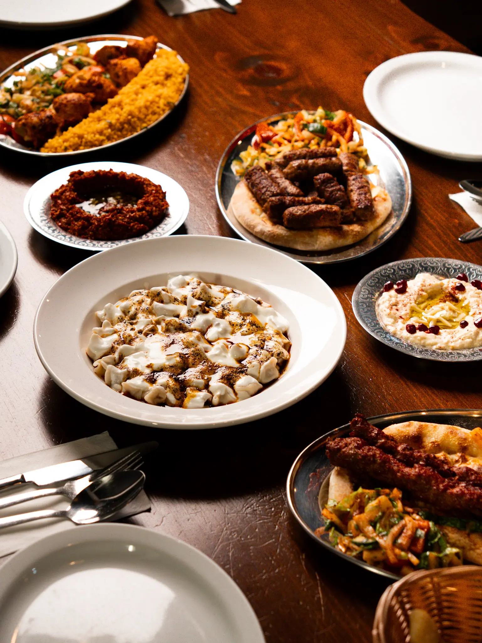 Detail shot of plated dish for Instagram